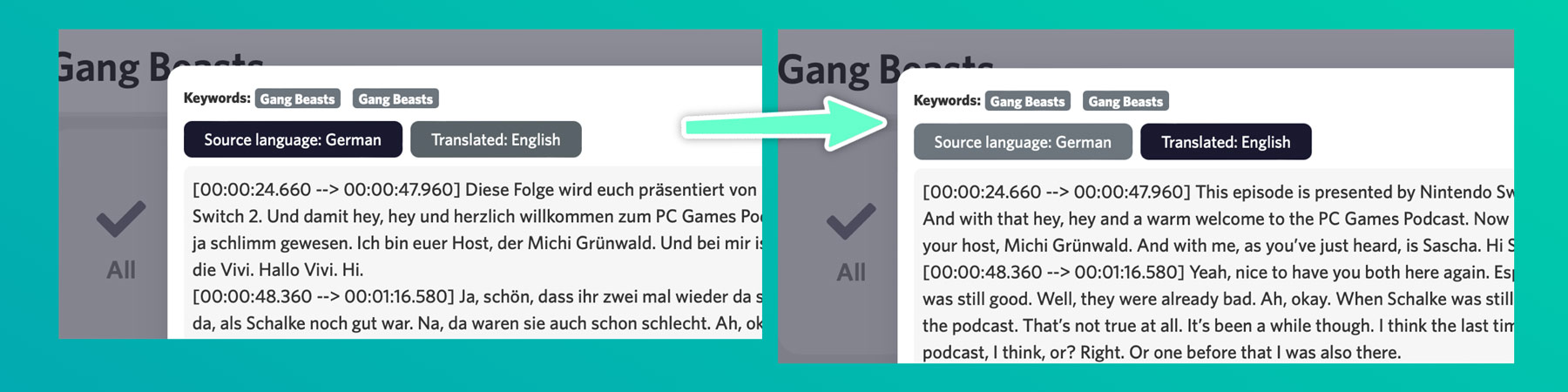 Coverage Bot - Podcast Translations